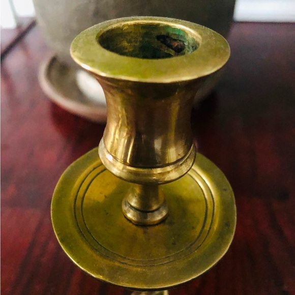 Elegant Brass Candlestick Holders 11.5” height and 1” Dia - Picture 2 of 4